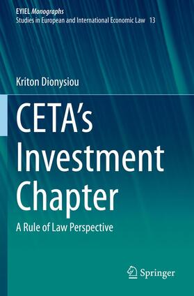 Dionysiou | CETA's Investment Chapter | Buch | 978-3-030-66994-2 | sack.de