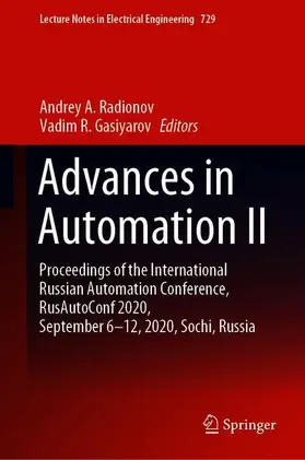 Gasiyarov / Radionov |  Advances in Automation II | Buch |  Sack Fachmedien