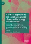 Rudolph / Batel |  A critical approach to the social acceptance of renewable energy infrastructures | Buch |  Sack Fachmedien