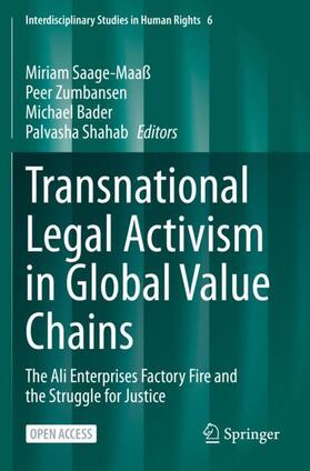 Saage-Maaß / Shahab / Zumbansen | Transnational Legal Activism in Global Value Chains | Buch | 978-3-030-73834-1 | sack.de