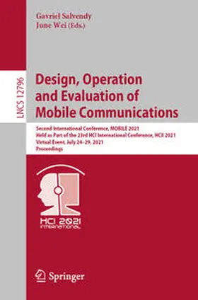 Salvendy / Wei |  Design, Operation and Evaluation of Mobile Communications | eBook | Sack Fachmedien