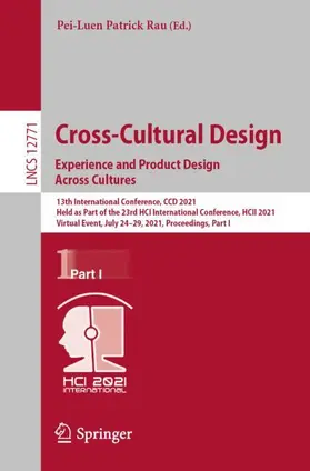 Rau |  Cross-Cultural Design. Experience and Product Design Across Cultures | Buch |  Sack Fachmedien