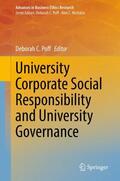 Poff |  University Corporate Social Responsibility and University Governance | Buch |  Sack Fachmedien