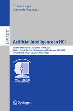 Degen / Ntoa | Artificial Intelligence in HCI | E-Book | sack.de