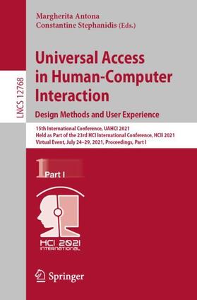 Stephanidis / Antona |  Universal Access in Human-Computer Interaction. Design Methods and User Experience | Buch |  Sack Fachmedien
