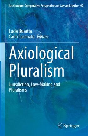 Casonato / Busatta |  Axiological Pluralism | Buch |  Sack Fachmedien
