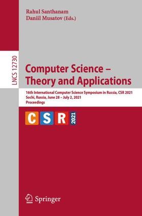 Musatov / Santhanam | Computer Science ¿ Theory and Applications | Buch | 978-3-030-79415-6 | sack.de