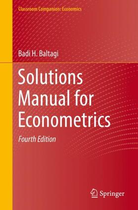 Baltagi | Solutions Manual for Econometrics | Buch | 978-3-030-80157-1 | sack.de