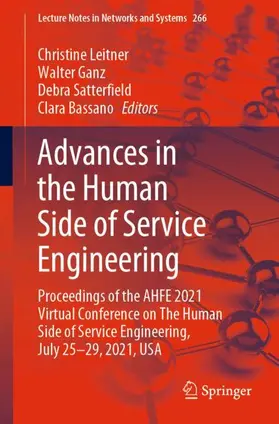 Leitner / Bassano / Ganz |  Advances in the Human Side of Service Engineering | Buch |  Sack Fachmedien