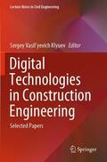 Klyuev |  Digital Technologies in Construction Engineering | Buch |  Sack Fachmedien