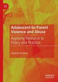McCloud |  Adolescent-to-Parent Violence and Abuse | Buch |  Sack Fachmedien