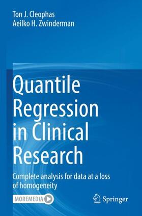 Zwinderman / Cleophas |  Quantile Regression in Clinical Research | Buch |  Sack Fachmedien