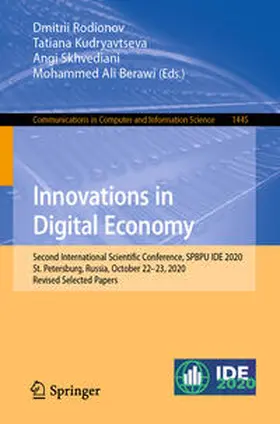 Rodionov / Kudryavtseva / Skhvediani |  Innovations in Digital Economy | eBook | Sack Fachmedien