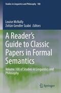Szabó / McNally |  A Reader's Guide to Classic Papers in Formal Semantics | Buch |  Sack Fachmedien