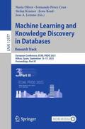 Oliver / Pérez-Cruz / Lozano |  Machine Learning and Knowledge Discovery in Databases. Research Track | Buch |  Sack Fachmedien