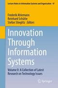 Ahlemann / Stieglitz / Schütte |  Innovation Through Information Systems | Buch |  Sack Fachmedien