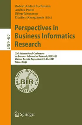 Buchmann / Karagiannis / Polini |  Perspectives in Business Informatics Research | Buch |  Sack Fachmedien