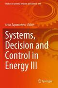 Zaporozhets |  Systems, Decision and Control in Energy III | Buch |  Sack Fachmedien