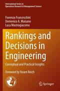 Franceschini / Mastrogiacomo / Maisano |  Rankings and Decisions in Engineering | Buch |  Sack Fachmedien