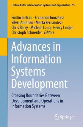 Insfran / González / Abrahão |  Advances in Information Systems Development | Buch |  Sack Fachmedien
