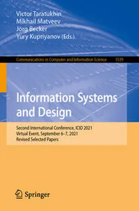 Taratukhin / Matveev / Becker | Information Systems and Design | E-Book | sack.de