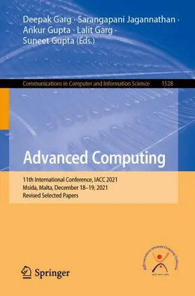 Garg / Jagannathan / Gupta |  Advanced Computing | Buch |  Sack Fachmedien