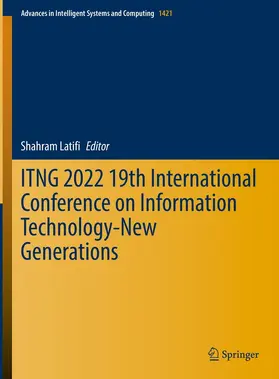 Latifi |  ITNG 2022 19th International Conference on Information Technology-New Generations | eBook | Sack Fachmedien