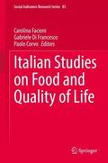 Facioni / Corvo / Di Francesco |  Italian Studies on Food and Quality of Life | Buch |  Sack Fachmedien