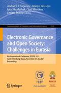 Chugunov / Janssen / Trutnev |  Electronic Governance and Open Society: Challenges in Eurasia | Buch |  Sack Fachmedien