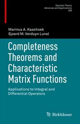 Kaashoek / Verduyn Lunel | Completeness Theorems and Characteristic Matrix Functions | E-Book | www.sack.de
