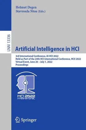 Degen / Ntoa |  Artificial Intelligence in HCI | Buch |  Sack Fachmedien