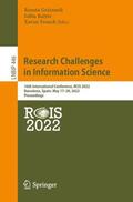 Guizzardi / Franch / Ralyté |  Research Challenges in Information Science | Buch |  Sack Fachmedien