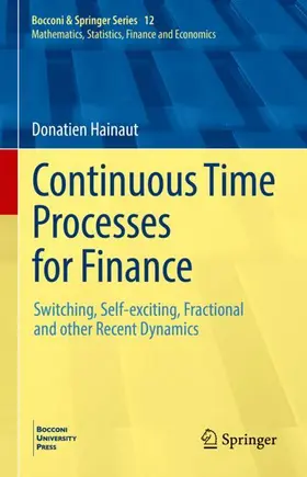 Hainaut |  Continuous Time Processes for Finance | Buch |  Sack Fachmedien