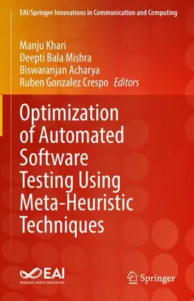 Khari / Gonzalez Crespo / Mishra |  Optimization of Automated Software Testing Using Meta-Heuristic Techniques | Buch |  Sack Fachmedien
