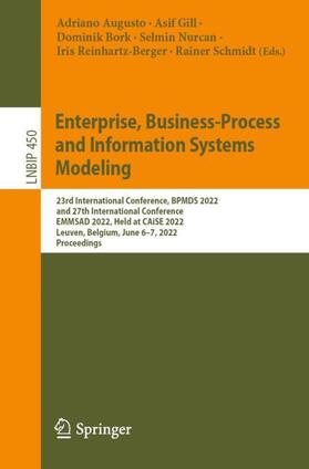 Augusto / Gill / Schmidt |  Enterprise, Business-Process and Information Systems Modeling | Buch |  Sack Fachmedien