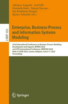 Augusto / Gill / Schmidt |  Enterprise, Business-Process and Information Systems Modeling | Buch |  Sack Fachmedien