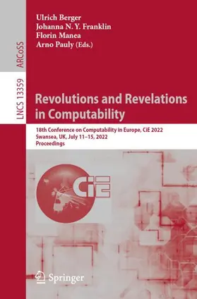 Berger / Franklin / Manea |  Revolutions and Revelations in Computability | Buch |  Sack Fachmedien