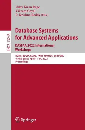 Rage / Reddy / Goyal | Database Systems for Advanced Applications. DASFAA 2022 International Workshops | Buch | 978-3-031-11216-4 | sack.de