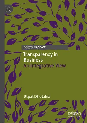 Dholakia |  Transparency in Business | Buch |  Sack Fachmedien