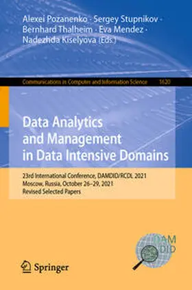 Pozanenko / Stupnikov / Thalheim | Data Analytics and Management in Data Intensive Domains | E-Book | www.sack.de