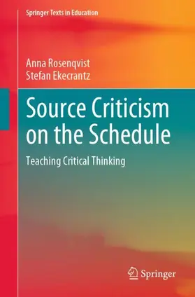 Ekecrantz / Rosenqvist |  Source Criticism on the Schedule | Buch |  Sack Fachmedien