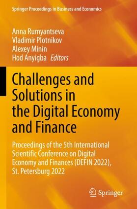 Rumyantseva / Anyigba / Plotnikov |  Challenges and Solutions in the Digital Economy and Finance | Buch |  Sack Fachmedien