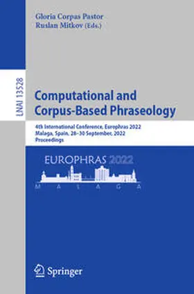 Corpas Pastor / Mitkov | Computational and Corpus-Based Phraseology | E-Book | sack.de