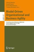 Babkin / Merunka / Barjis |  Model-Driven Organizational and Business Agility | Buch |  Sack Fachmedien