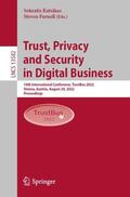 Furnell / Katsikas |  Trust, Privacy and Security in Digital Business | Buch |  Sack Fachmedien