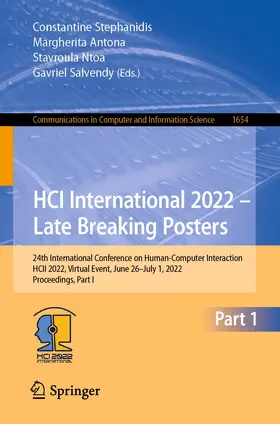 Stephanidis / Antona / Ntoa |  HCI International 2022 - Late Breaking Posters | Buch |  Sack Fachmedien