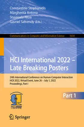Stephanidis / Antona / Ntoa |  HCI International 2022 – Late Breaking Posters | eBook | Sack Fachmedien