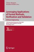 Steffen / Margaria |  Leveraging Applications of Formal Methods, Verification and Validation. Software Engineering | Buch |  Sack Fachmedien