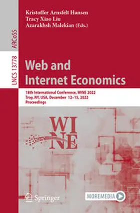 Hansen / Liu / Malekian |  Web and Internet Economics | eBook | Sack Fachmedien