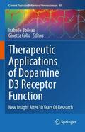 Boileau / Collo |  Therapeutic Applications of Dopamine D3 Receptor Function | eBook | Sack Fachmedien